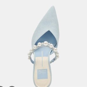Dolce Vita Kanika Blue Pearl-Embellished Heels